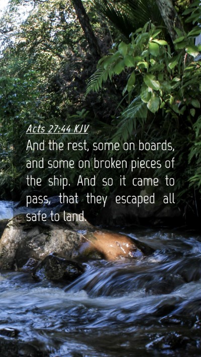 Picture 04 - Acts 27:44 KJV Mobile Phone Wallpaper - And the rest, some on boards, and some on broken - Mobile Bible Verse Wallpaper
