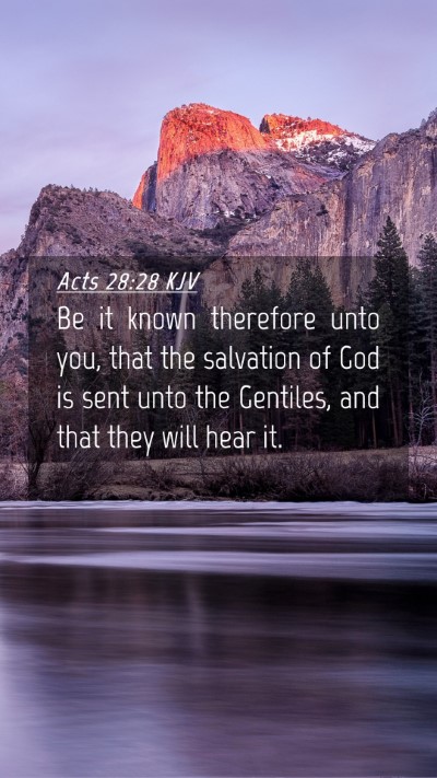 Picture 04 - Acts 28:28 KJV Mobile Phone Wallpaper - Be it known therefore unto you, that the - Mobile Bible Verse Wallpaper