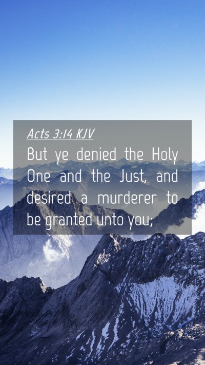 Picture 04 - Acts 3:14 KJV Mobile Phone Wallpaper - But ye denied the Holy One and the Just, and - Mobile Bible Verse Wallpaper