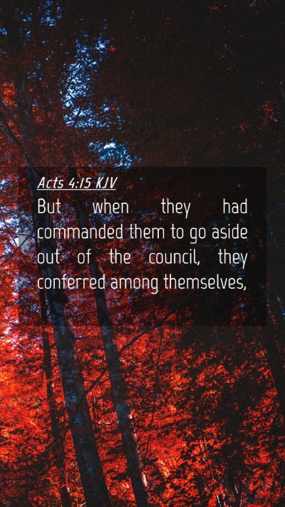 Picture 04 - Acts 4:15 KJV Mobile Phone Wallpaper - But when they had commanded them to go aside out - Mobile Bible Verse Wallpaper