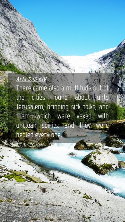 Picture 04 - Acts 5:16 KJV Mobile Phone Wallpaper - There came also a multitude out of the cities - Mobile Bible Verse Wallpaper