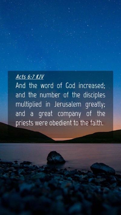 Picture 04 - Acts 6:7 KJV Mobile Phone Wallpaper - And the word of God increased; and the number of - Mobile Bible Verse Wallpaper