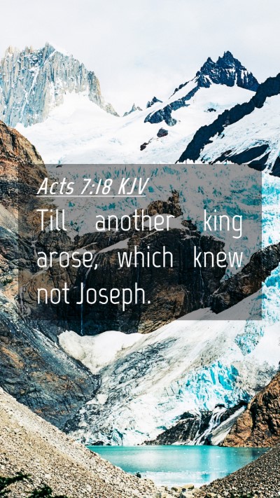 Picture 04 - Acts 7:18 KJV Mobile Phone Wallpaper - Till another king arose, which knew not - Mobile Bible Verse Wallpaper