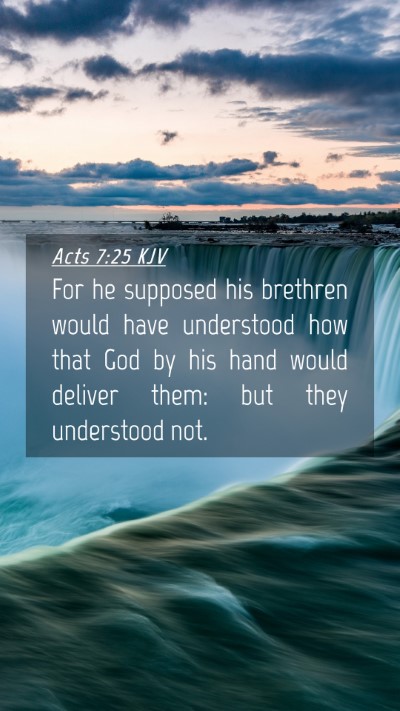 Picture 04 - Acts 7:25 KJV Mobile Phone Wallpaper - For he supposed his brethren would have - Mobile Bible Verse Wallpaper