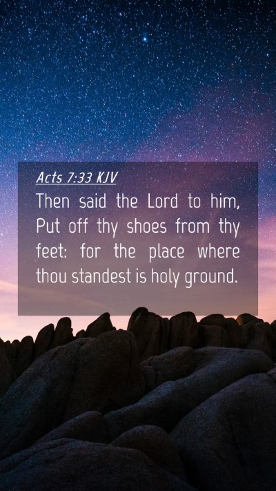 Picture 04 - Acts 7:33 KJV Mobile Phone Wallpaper - Then said the Lord to him, Put off thy shoes from - Mobile Bible Verse Wallpaper