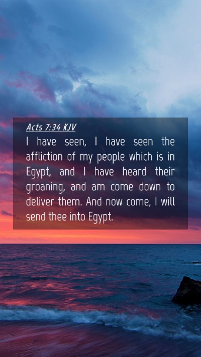 Picture 04 - Acts 7:34 KJV Mobile Phone Wallpaper - I have seen, I have seen the affliction of my - Mobile Bible Verse Wallpaper