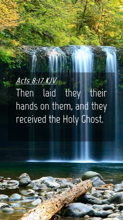 Picture 04 - Acts 8:17 KJV Mobile Phone Wallpaper - Then laid they their hands on them, and they - Mobile Bible Verse Wallpaper