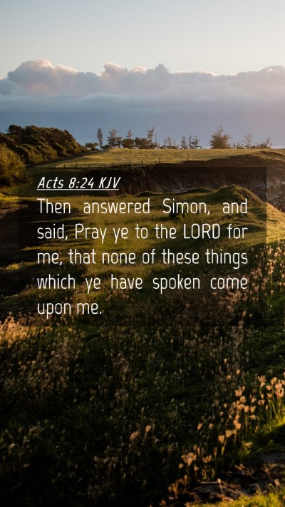 Picture 04 - Acts 8:24 KJV Mobile Phone Wallpaper - Then answered Simon, and said, Pray ye to the - Mobile Bible Verse Wallpaper