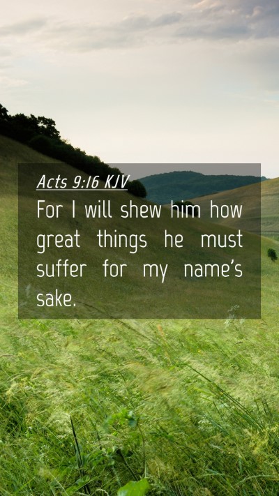 Picture 04 - Acts 9:16 KJV Mobile Phone Wallpaper - For I will shew him how great things he must - Mobile Bible Verse Wallpaper