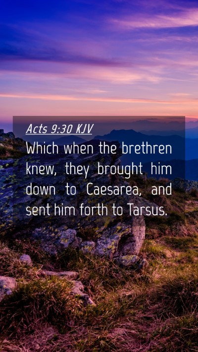 Picture 04 - Acts 9:30 KJV Mobile Phone Wallpaper - Which when the brethren knew, they brought him - Mobile Bible Verse Wallpaper
