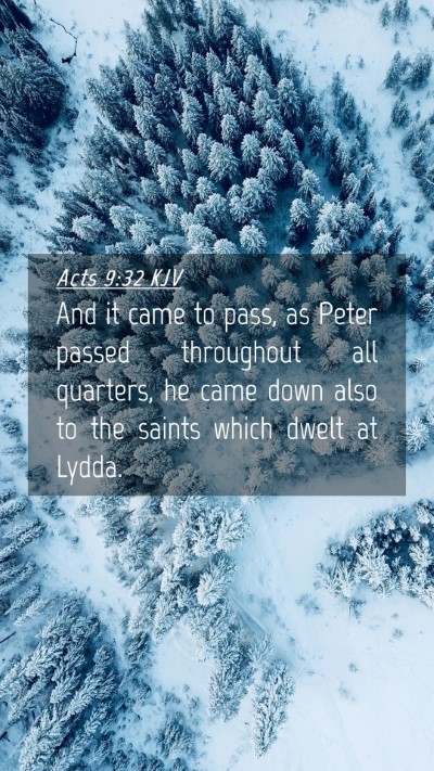 Picture 04 - Acts 9:32 KJV Mobile Phone Wallpaper - And it came to pass, as Peter passed throughout - Mobile Bible Verse Wallpaper