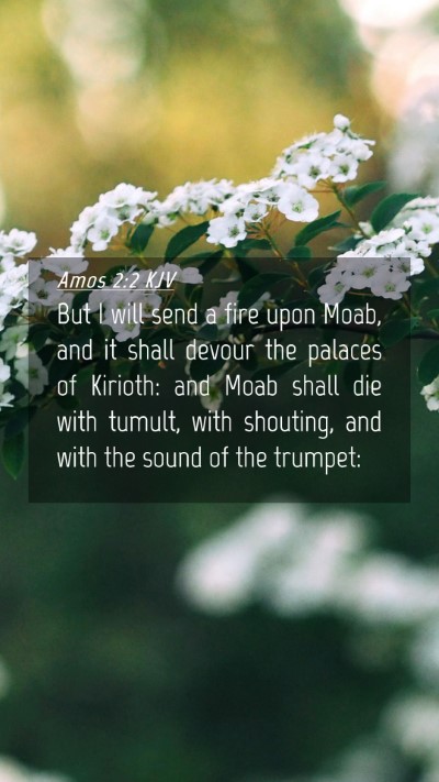 Picture 04 - Amos 2:2 KJV Mobile Phone Wallpaper - But I will send a fire upon Moab, and it shall - Mobile Bible Verse Wallpaper
