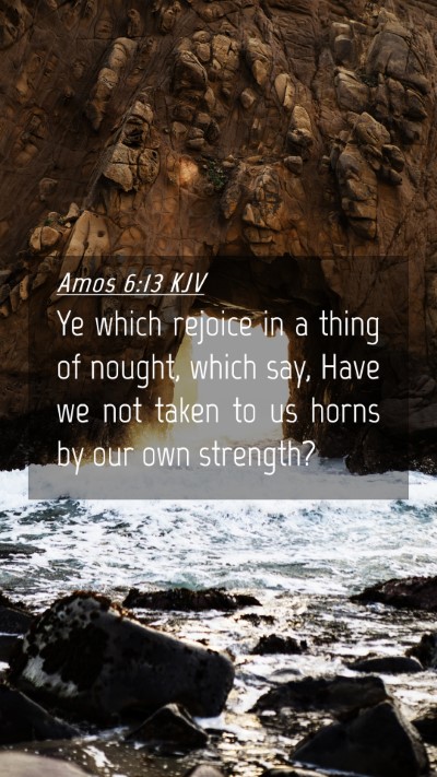 Picture 04 - Amos 6:13 KJV Mobile Phone Wallpaper - Ye which rejoice in a thing of nought, which say, - Mobile Bible Verse Wallpaper