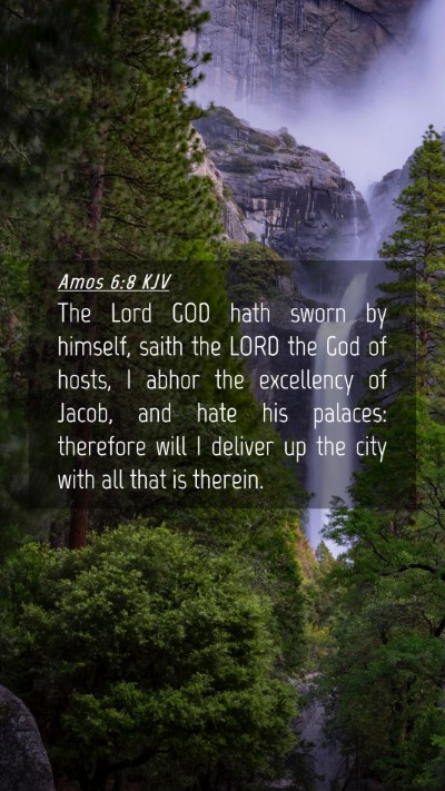 Picture 04 - Amos 6:8 KJV Mobile Phone Wallpaper - The Lord GOD hath sworn by himself, saith the - Mobile Bible Verse Wallpaper