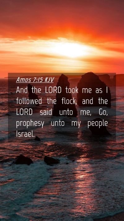 Picture 04 - Amos 7:15 KJV Mobile Phone Wallpaper - And the LORD took me as I followed the flock, and - Mobile Bible Verse Wallpaper