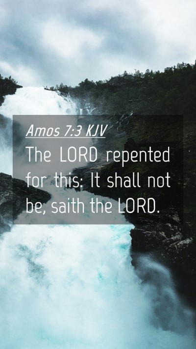Picture 04 - Amos 7:3 KJV Mobile Phone Wallpaper - The LORD repented for this: It shall not be, - Mobile Bible Verse Wallpaper