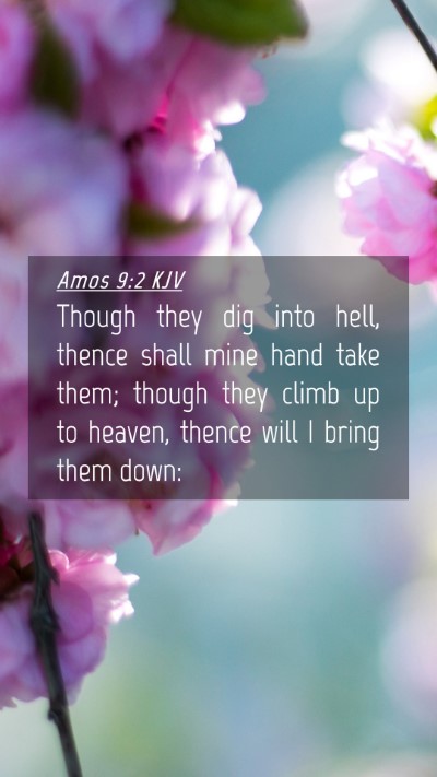 Picture 04 - Amos 9:2 KJV Mobile Phone Wallpaper - Though they dig into hell, thence shall mine hand - Mobile Bible Verse Wallpaper