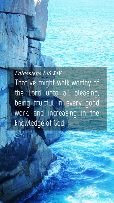 Picture 04 - Colossians 1:10 KJV Mobile Phone Wallpaper - That ye might walk worthy of the Lord unto all - Mobile Bible Verse Wallpaper