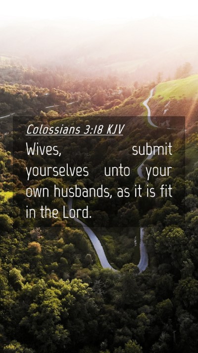 Picture 04 - Colossians 3:18 KJV Mobile Phone Wallpaper - Wives, submit yourselves unto your own husbands, - Mobile Bible Verse Wallpaper