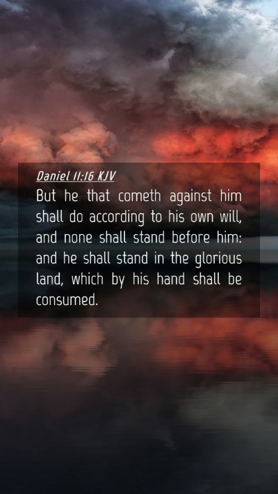 Picture 04 - Daniel 11:16 KJV Mobile Phone Wallpaper - But he that cometh against him shall do according - Mobile Bible Verse Wallpaper