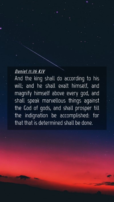 Picture 04 - Daniel 11:36 KJV Mobile Phone Wallpaper - And the king shall do according to his will; and - Mobile Bible Verse Wallpaper