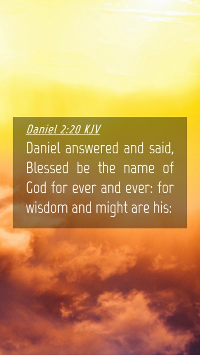 Picture 04 - Daniel 2:20 KJV Mobile Phone Wallpaper - Daniel answered and said, Blessed be the name of - Mobile Bible Verse Wallpaper