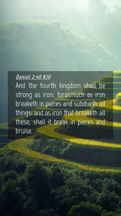 Picture 04 - Daniel 2:40 KJV Mobile Phone Wallpaper - And the fourth kingdom shall be strong as iron: - Mobile Bible Verse Wallpaper