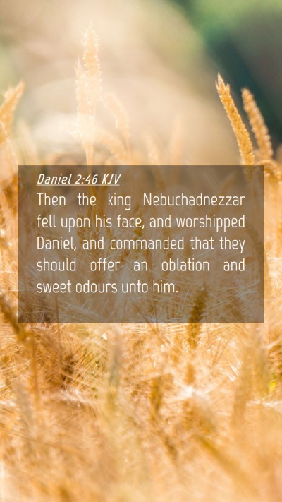 Picture 04 - Daniel 2:46 KJV Mobile Phone Wallpaper - Then the king Nebuchadnezzar fell upon his face, - Mobile Bible Verse Wallpaper