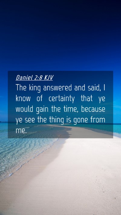 Picture 04 - Daniel 2:8 KJV Mobile Phone Wallpaper - The king answered and said, I know of certainty - Mobile Bible Verse Wallpaper