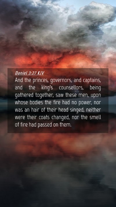 Picture 04 - Daniel 3:27 KJV Mobile Phone Wallpaper - And the princes, governors, and captains, and the - Mobile Bible Verse Wallpaper