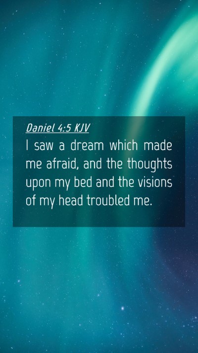 Picture 04 - Daniel 4:5 KJV Mobile Phone Wallpaper - I saw a dream which made me afraid, and the - Mobile Bible Verse Wallpaper