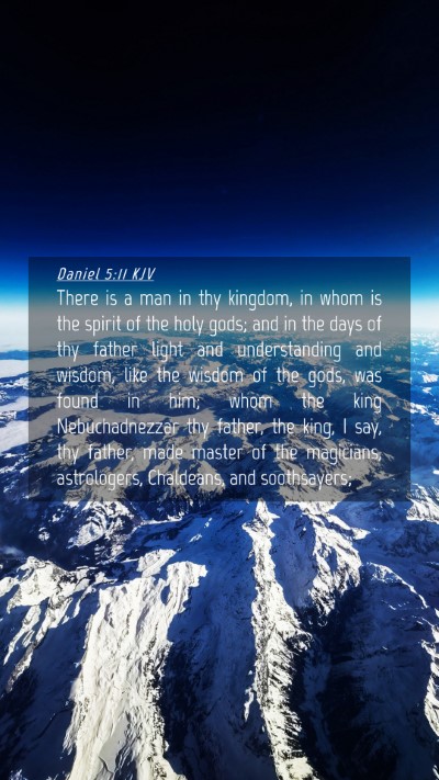 Picture 04 - Daniel 5:11 KJV Mobile Phone Wallpaper - There is a man in thy kingdom, in whom is the - Mobile Bible Verse Wallpaper