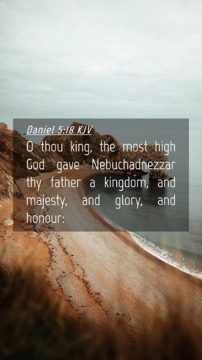 Picture 04 - Daniel 5:18 KJV Mobile Phone Wallpaper - O thou king, the most high God gave - Mobile Bible Verse Wallpaper
