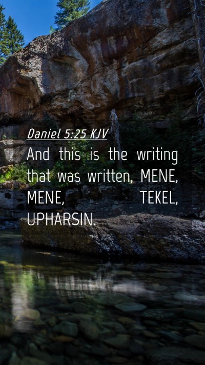 Picture 04 - Daniel 5:25 KJV Mobile Phone Wallpaper - And this is the writing that was written, MENE, - Mobile Bible Verse Wallpaper