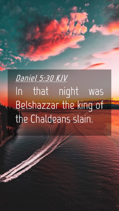 Picture 04 - Daniel 5:30 KJV Mobile Phone Wallpaper - In that night was Belshazzar the king of the - Mobile Bible Verse Wallpaper