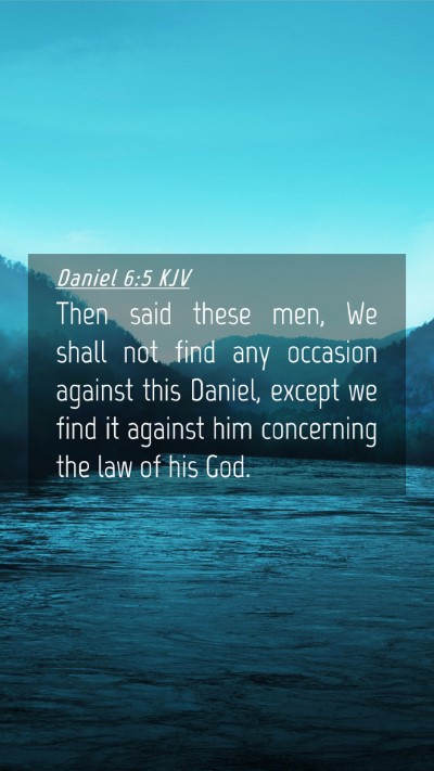 Picture 04 - Daniel 6:5 KJV Mobile Phone Wallpaper - Then said these men, We shall not find any - Mobile Bible Verse Wallpaper