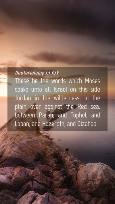 Picture 04 - Deuteronomy 1:1 KJV Mobile Phone Wallpaper - These be the words which Moses spake unto all - Mobile Bible Verse Wallpaper