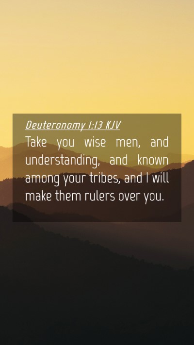 Picture 04 - Deuteronomy 1:13 KJV Mobile Phone Wallpaper - Take you wise men, and understanding, and known - Mobile Bible Verse Wallpaper