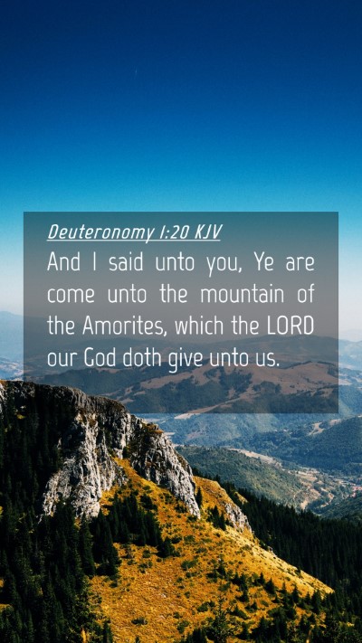 Picture 04 - Deuteronomy 1:20 KJV Mobile Phone Wallpaper - And I said unto you, Ye are come unto the - Mobile Bible Verse Wallpaper