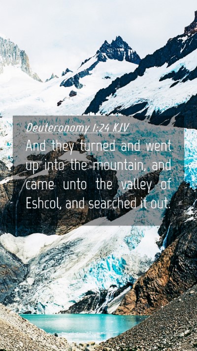 Picture 04 - Deuteronomy 1:24 KJV Mobile Phone Wallpaper - And they turned and went up into the mountain, - Mobile Bible Verse Wallpaper