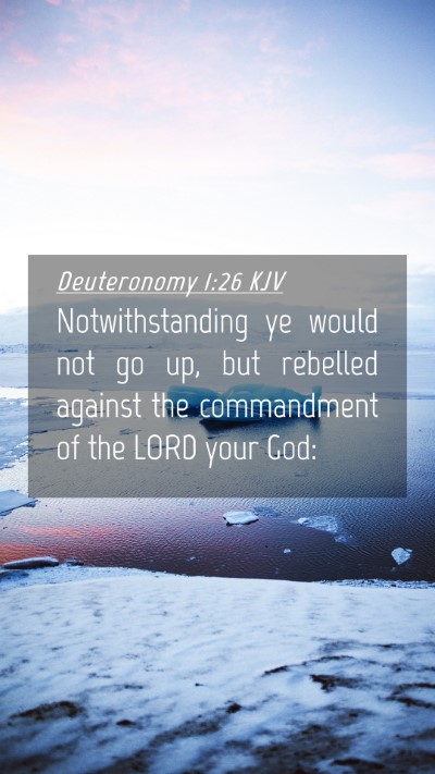 Picture 04 - Deuteronomy 1:26 KJV Mobile Phone Wallpaper - Notwithstanding ye would not go up, but rebelled - Mobile Bible Verse Wallpaper