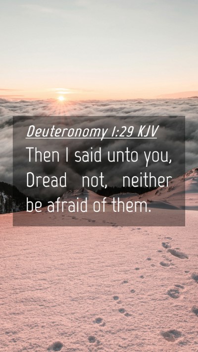 Picture 04 - Deuteronomy 1:29 KJV Mobile Phone Wallpaper - Then I said unto you, Dread not, neither be - Mobile Bible Verse Wallpaper