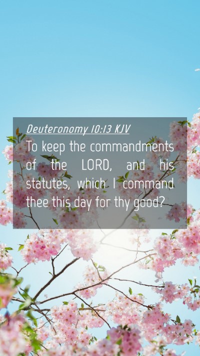 Picture 04 - Deuteronomy 10:13 KJV Mobile Phone Wallpaper - To keep the commandments of the LORD, and his - Mobile Bible Verse Wallpaper