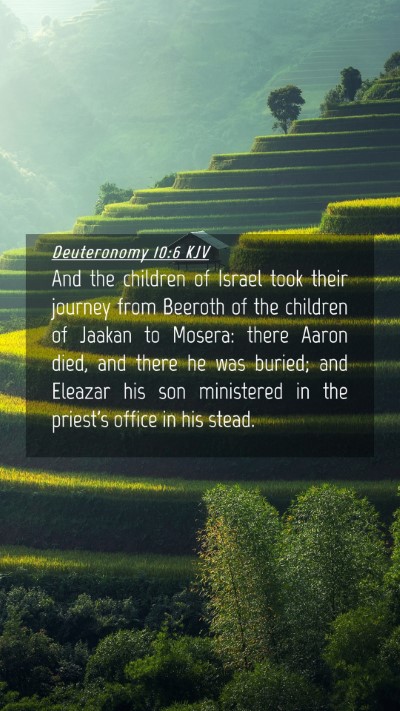 Picture 04 - Deuteronomy 10:6 KJV Mobile Phone Wallpaper - And the children of Israel took their journey - Mobile Bible Verse Wallpaper