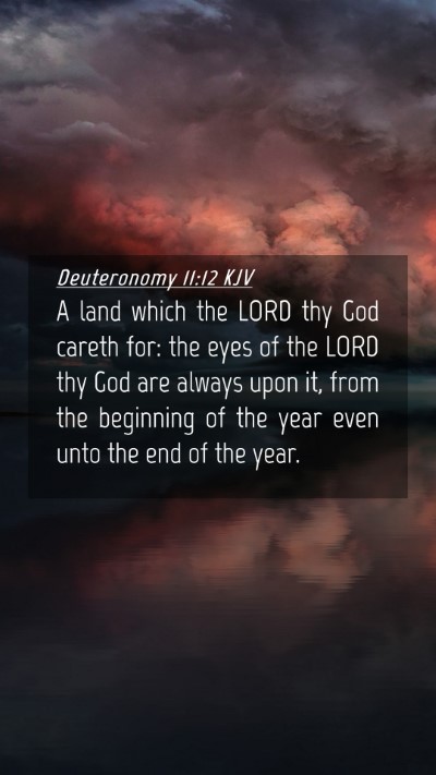 Picture 04 - Deuteronomy 11:12 KJV Mobile Phone Wallpaper - A land which the LORD thy God careth for: the - Mobile Bible Verse Wallpaper