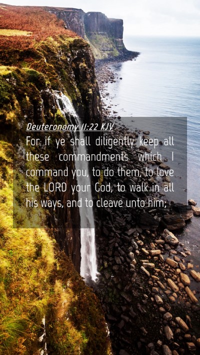 Picture 04 - Deuteronomy 11:22 KJV Mobile Phone Wallpaper - For if ye shall diligently keep all these - Mobile Bible Verse Wallpaper