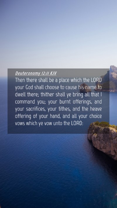 Picture 04 - Deuteronomy 12:11 KJV Mobile Phone Wallpaper - Then there shall be a place which the LORD your - Mobile Bible Verse Wallpaper