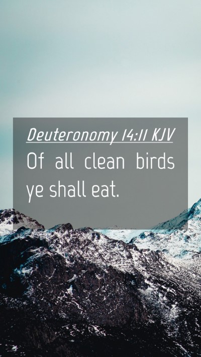 Picture 04 - Deuteronomy 14:11 KJV Mobile Phone Wallpaper - Of all clean birds ye shall - Mobile Bible Verse Wallpaper
