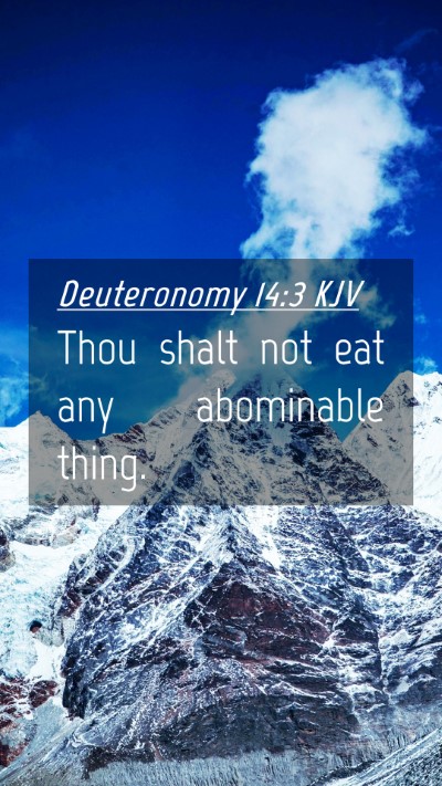 Picture 04 - Deuteronomy 14:3 KJV Mobile Phone Wallpaper - Thou shalt not eat any abominable - Mobile Bible Verse Wallpaper