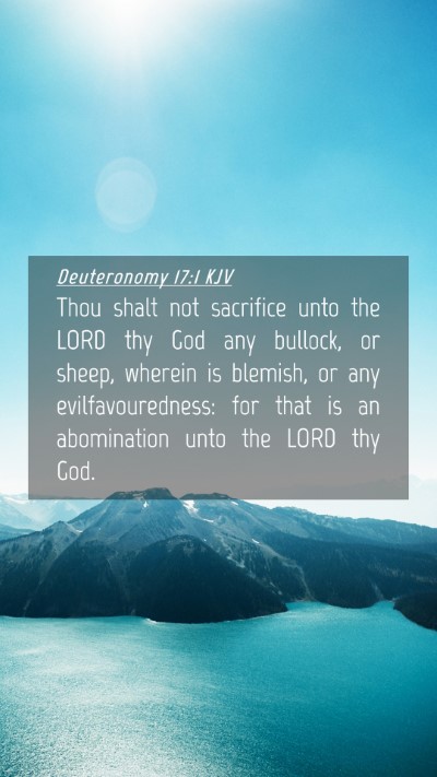 Picture 04 - Deuteronomy 17:1 KJV Mobile Phone Wallpaper - Thou shalt not sacrifice unto the LORD thy God - Mobile Bible Verse Wallpaper